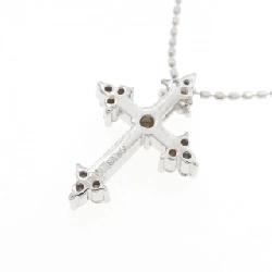 K18WG Dây chuyền kim cương chéo 0.14CT - Hàng hiệu Chính hãng 858548