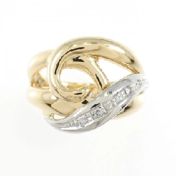 Nhẫn kim cương K18YG/PT900 0.03CT 668717