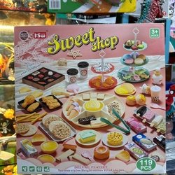 Bộ đồ chơi đồ hàng các món bánh ngọt và kem (515) Sweet shop Deluxe Playset