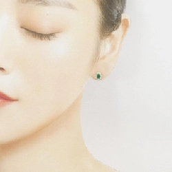 K18YG Bông tai Ngọc lục bảo 0.72CT - Hàng hiệu Chính hãng 866401