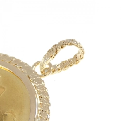 K18YG(枠) Đồng xu mặt dây chuyền - Hàng hiệu Authentic 865619