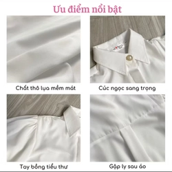Áo sơ mi nữ tay bồng che khuyết điểm 518758