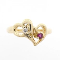 Nhẫn ruby hình trái tim K18YG 667133
