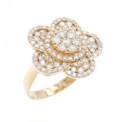 Nhẫn kim cương pavé hoa K18PG 1.12CT