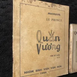 [sách xưa- hiếm] Quân Vương-Machiavel ( bản đầu)