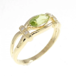 Nhẫn Peridot K18YG - Hàng hiệu Chính hãng