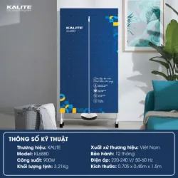Tủ sấy quần áo KALITE KL6880 chính hãng sấy khô nhanh, diệt vi khuẩn, mới 100% 572844