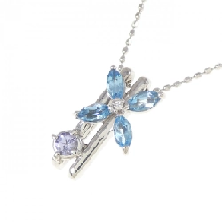 K18WG Mặt dây chuyền đá màu - Hàng hiệu Authentic 865894