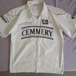 Áo sơ mi tay ngắn có khóa kéo 