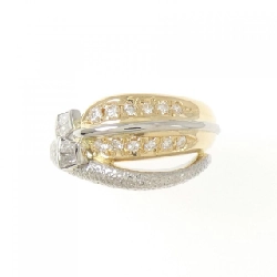 Nhẫn kim cương K18YG/PT900 0.339CT 668248