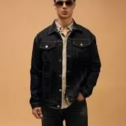 Áo khoác jean icondenim màu đen xanh size S 973464