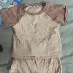 Bộ thun one I cho bé gái size 80