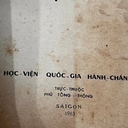 Tổ Chức Hành Chánh Việt Nam - Học viện Quốc Gia Hành Chánh - Sàu Gòn 1963 392091