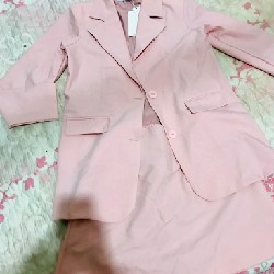 Set vest váy hồng pastel  12056