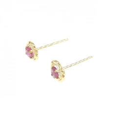 K18YG Bông tai Ruby - Hàng hiệu Chính hãng 864025