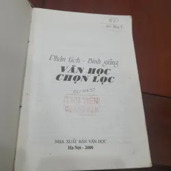 PHÂN TÍCH BÌNH GIẢNG VĂN HỌC chọn lọc 701063