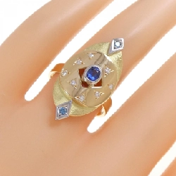 Nhẫn Sapphire K18YG/PT900 0.23CT 668884