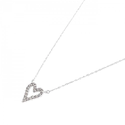 K18WG Dây chuyền kim cương hình trái tim 0.50CT - Hàng hiệu chính hãng 858670