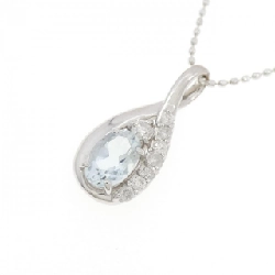 K18WG Aquamarine Necklace 0.4CT - Hàng hiệu Authentic 858399