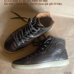 Giầy boots lửng hiệu ECCO size 41 da cực mềm 655573