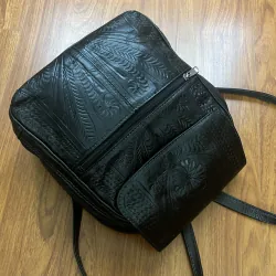 Balo nữ 24x32x11 da mộc khắc 2hand 992664