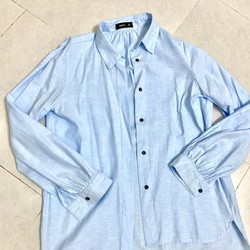 Áo sơ mi oversize Hnoss màu xanh biển 68652