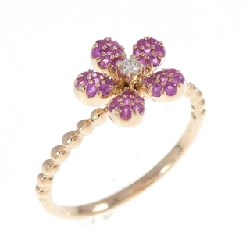 Nhẫn Sapphire Hoa K18PG 0.25CT - Hàng hiệu Chính hãng