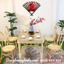 Bộ bàn ghế ăn mây hiện đại 473174