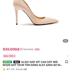 Giày Cao gót nữ thương Hiệu Alex & Sara 495098