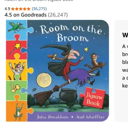 NGOẠI VĂN - sách tiếng anh trẻ em : Room on the Broom - Jigsaw Book - Julia Donaldson