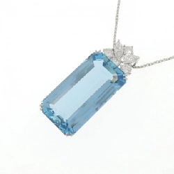Dây chuyền aquamarine PT900/PT850 36.62CT - Hàng hiệu Authentic 858058