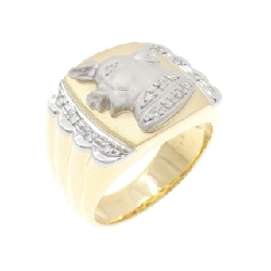 Nhẫn kim cương K18YG/PT900 0.12CT - Hàng hiệu Authentic