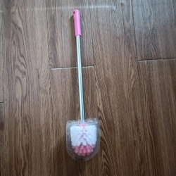 Cây chà bồn cầu, cọ toilet Kim Khánh - Đầu tròn - Sợi cước, Tay cầm nhựa, Thân Inox. 523052