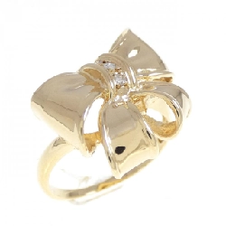 Nhẫn kim cương K18YG hình ruy băng 0.03CT - Hàng hiệu chính hãng