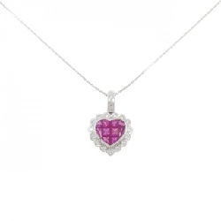 750WG/K18WG Mặt Dây Chuyền Hình Trái Tim Đá Ruby 1.4CT - Hàng hiệu Chính Hãng