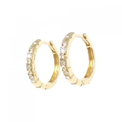 Bông tai kim cương K18YG 0.06CT - Hàng hiệu Chính hãng