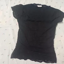 ÁO REN HOA NỔI TAY NGẮN KIỂU XUYÊN THẤU GỢI CẢM 739151