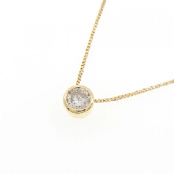 K18YG Solitaire Diamond Necklace 0.210CT - Hàng hiệu Authentic 859687