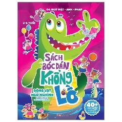 Sách Bóc dán khổng lồ - Động vật ngộ nghĩnh - Đa ngữ Việt - Anh - Pháp - 40+ miếng dán vĩnh cửu. - - LINHLANBOOKS - Sách Mẹ và bé Rebooks.vn