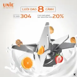 🥛 Máy làm sữa hạt UNIE V8S – 10 chức năng nấu đa dạng, thông báo bằng giọng nói tiện lợi