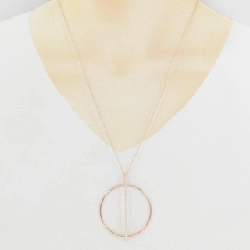 750PG/K18PG Dây chuyền kim cương 0.322CT - Hàng hiệu Chính hãng 851140