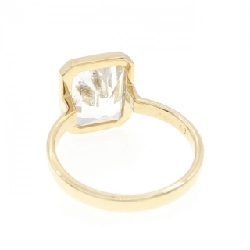 K18YG Chữ cái R Nhẫn Topaz Trắng - Hàng hiệu Chính hãng 852918