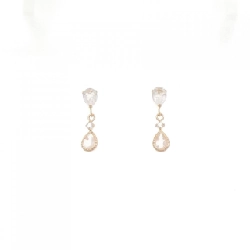 K18PG Bông tai Hồng Ngọc - Hàng hiệu Chính hãng