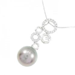 K18WG Ngọc trai đen dây chuyền 11.5mm - Hàng hiệu Chính hãng 856476