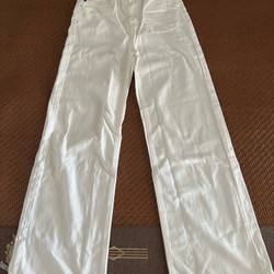 Quần jeans Lee Copper ống rộng eo 24inch, màu trắng chính hãng 