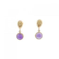 K18YG Amethyst Bông tai - Hàng hiệu Chính hãng