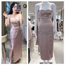 Váy lụa Zara tqxk nguyên tag mác 12285