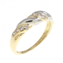 Nhẫn kim cương K18YG/PT900 0.15CT