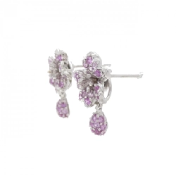 K18WG Bông tai hoa Sapphire 0.86CT - Hàng hiệu Chính hãng 871609