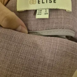 Chân váy nữ dài gấp ly dệt kim màu hồng phấn size S 931090